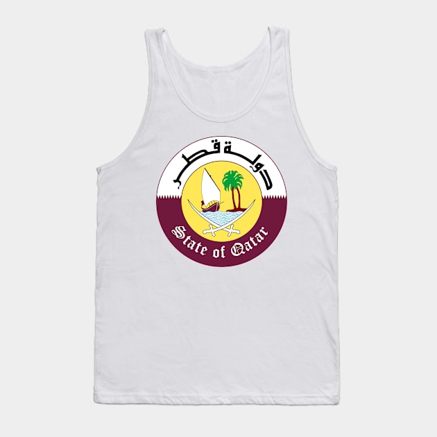 Emblem  of  Qatar Tank Top by Flags of the World